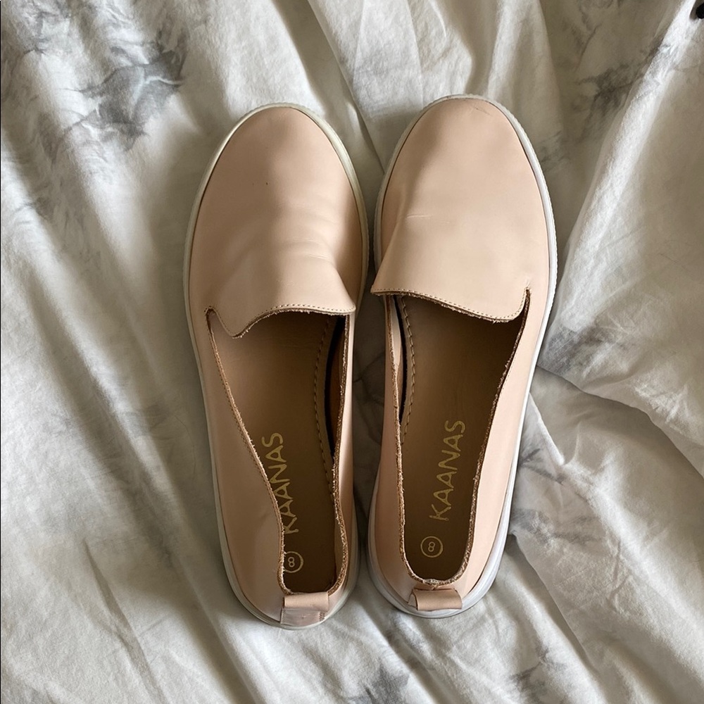 Kaanas Women's Cream Slip-On Shoes